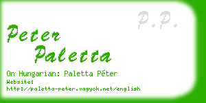 peter paletta business card